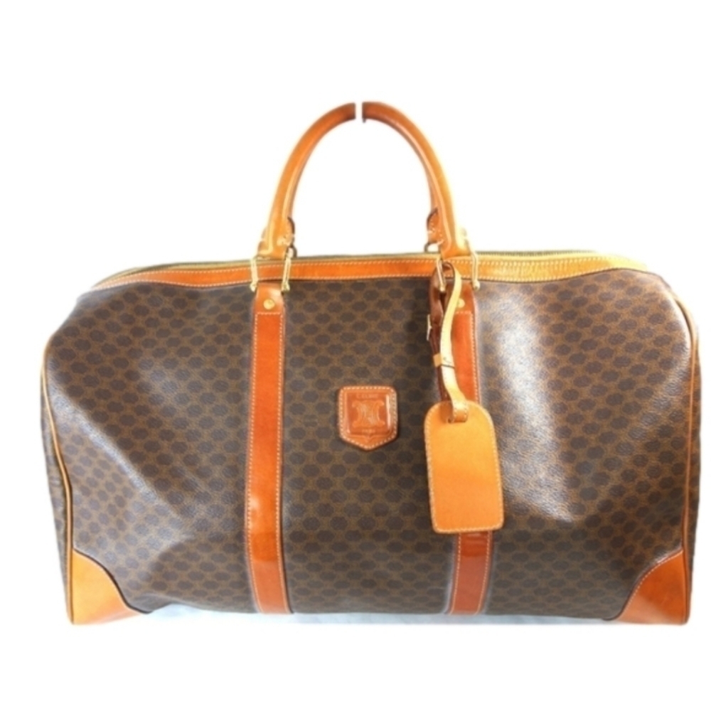 Authentic Celine Boston Bag Macadam Pvc